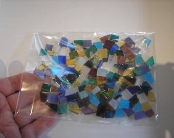orange stained glass tiles for mosaic crafts glass pieces