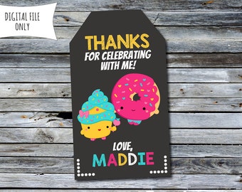 Shopkins Thank You Tags / Party Bag Tags (Personalized) Digital Printable File