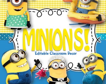 Minion Classroom Decorations MEGA Bundle-Editable!