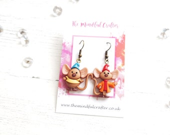 Disney jewellery mouse earrings Cinderella mice earrings Cinderella jewellery Disney earrings Disney mouse jewellery Mouse Jewelry Jaq & Gus