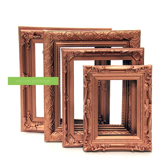 Copper Picture Frames Set Of 4 Wedding Frames And Shabby