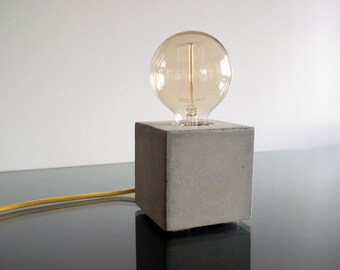 Concrete table Lamp, Concrete desk lamp, Edison lamp, Modern lamp, Industrial retro lamp, Table lamp, Desk lamp, Concrete lamp