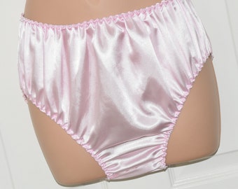 NH 37 - Soft satin panties, baby pink, no frills for unobtrusive everyday wear, Sissy Lingerie