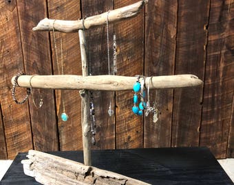 Driftwood jewelry stand