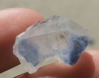 Blue Dumortierite Inclusion in Terminated Quartz Crystal