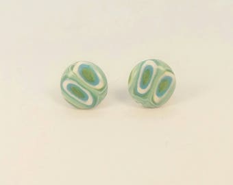 Polymer Clay Round Stud Earrings B101