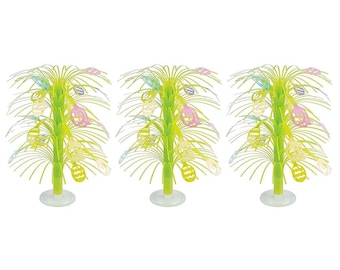 13" Set of 3 Easter Egg Trees Tabletop Decoration