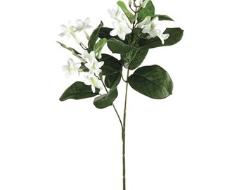 20.5" Stephanotis Silk Flower Stem White, Artificial Stephanotis Stem, Wedding Stephanotis