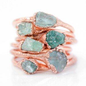 Raw / Aquamarine Ring / Mom Gift / Raw Stone / Mothers Day / Aquamarine Jewelry / Gift for Her / Raw Stone Jewelry / March / Boho