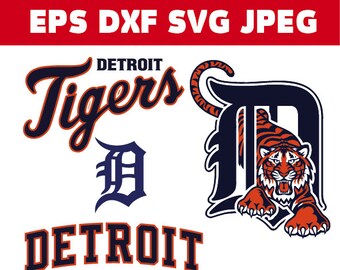 Detroit Tigers logo in SVG / Eps / Dxf / Jpg files INSTANT DOWNLOAD!