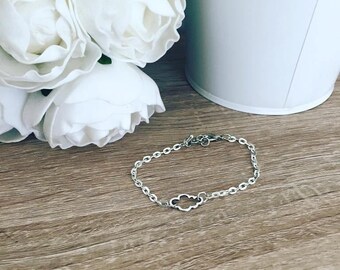 Tiny cloud silver bracelet 16cm