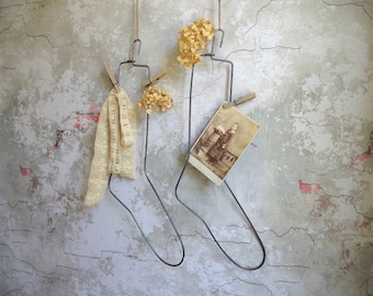 Metal Sock Stretchers , Pair of Vintage Metal Sock Dryer , Wall Hanging Laundry Room Decor , Industrial Office Memo Board
