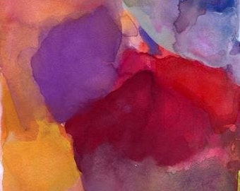 Large Art Print, Abstract Watercolor, 16 x 20, Calm