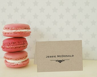 Pack of 10 Personalised Tent Place Name Cards-Party/Wedding