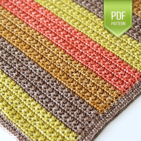 Download PDF crochet pattern Star stitch crochet newborn baby blanket