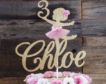 Any Name and Age cake topper, Ballerina Cake Topper, Custom cake topper, ballerina, tutu