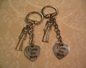 Couples Key Chains I Love You More