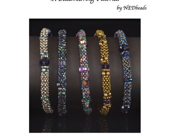 Hexagon Bangle/Rope: A Beadweaving Tutorial
