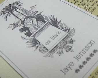 PERSONALIZED BOOKPLATE with Ex Libris Egyptian Sphinx - set of 24