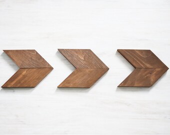 Small Wood Chevron Arrows- Boho Home Decor- Rustic Home Decor- Wood Arrow Wall Art- Nursery Wall Art- Woodland Nursery Decor- Baby Shower