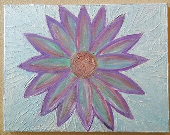 Flower in Violets and Blues