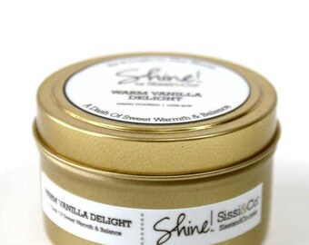 Warm Vanilla Delight Candle & Tin