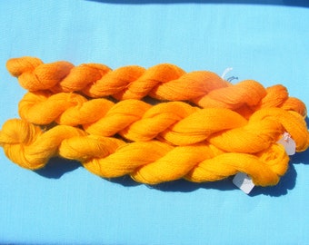Appleton Crewel Wool Yarn - Shades of Yellow Orange -180 yard each(3 hanks)