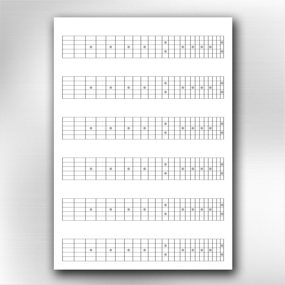 guitar neck diagrams blank