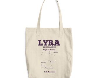 Lyra Constellation Cotton Tote Bag