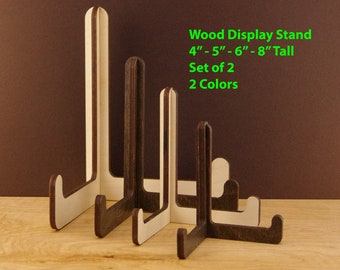 2 Wood Display Stand Easel, Wooden Easel Display Stand, Wedding Menu Holder, Rustic Wedding Sign Holder, Wooden Plate Photo Stand Easel SG04
