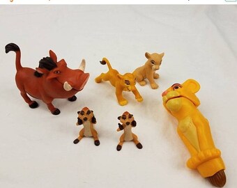 on sale vintage Disney Lion King Figurine toys Simba Nala Timon Pumbaa / lion king PVC figures / lion king mcdonalds toy / cake toppers