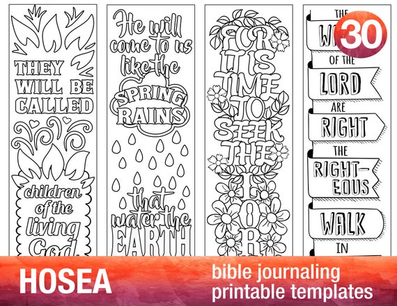 HOSEA 4 Bible journaling printable templates illustrated