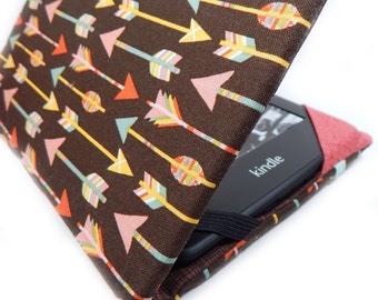 Kindle Paperwhite cover - Mod Arrows - eReader hardcover - fits Touch, Basic - sweet arrow print case for kindle touch - brown, coral, mint