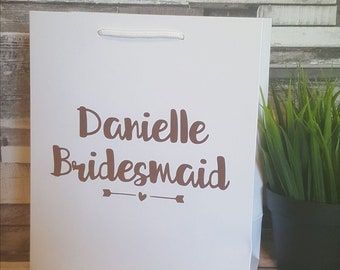 Bridesmaid Gift Bags, Small Personalised Gift Bags, Hen Party Gift Bags, Handmade Gift Bags, Wedding Gift Bags, Bridal Party Gift Bags