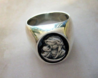 925 Silver tail ring Madonna