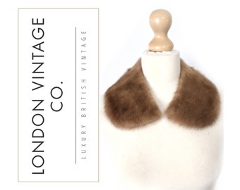 Vintage 1940's/1950's brown mink real fur collar/scarf/tippet/stole.vintage costume/ww2/wedding favor/goodwood revival/fur coat/fur craft
