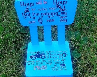 SALE Time Out Chair, Boys Time Out Chair, Boys Timeout Chair, Personalized Timeout Chair, Time Out Chair For Boys, Kids Time Out Chair