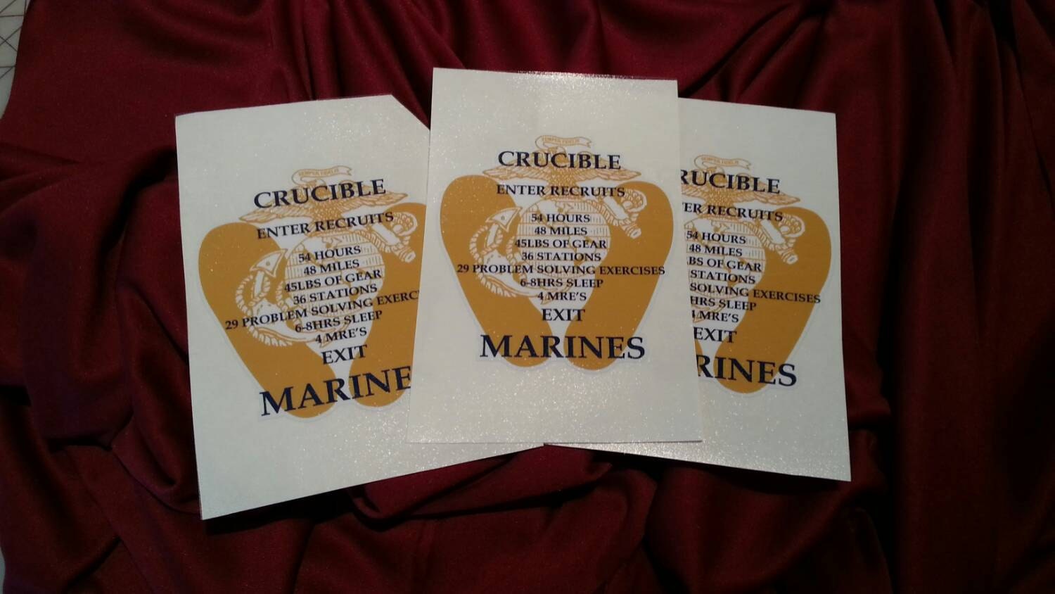 United Suggests Maritime Corps (USMC) Crucible Candle Decal (RATIONED MREs) photo regarding Crucible Candle Printable known as United Suggests Maritime Corps (USMC) Crucible Candle Decal (RATIONED MREs)