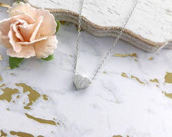 Silver Heart Dainty Necklace