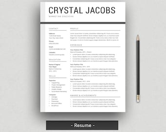 professional resume templates by craftedresumes on etsy