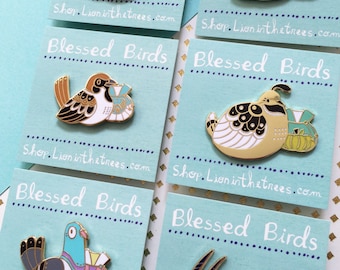 Blessed Bird Enamel Pins