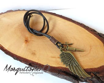 Bracciale Cuoio Uomo Collana Girocollo In Pelle Nera O Marrone - Foto 9