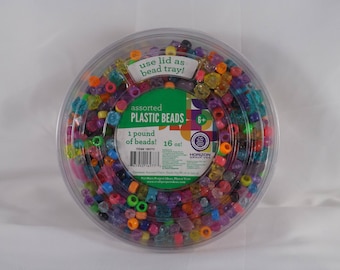 1 Pound Assorted Plastic Beads - Horizon