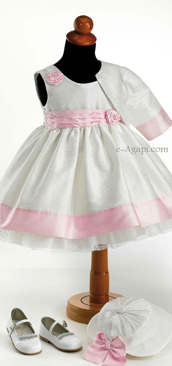 Baby girl baptism dress SET Romantic Christening dress Greek
