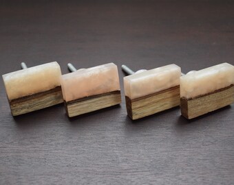 Frosted Wood Drawer Knob, Drawer Pull, Cabinet Pull, Cabinet Knob