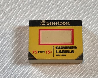 Vintage Dennison Gummed Labels