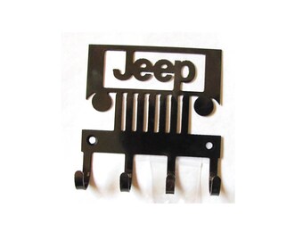 JEEP Logo Key Hooks Jewelry purses totes Wall Art Sign with matching screws jewelry hooks dog leash Jeep sign Jeep wall hooks