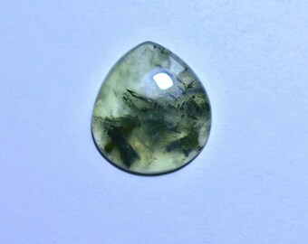 Prehnite, Pear Cabochon, 30x28x6 MM, 43 CTS, Beautiful Cabochon,. #1318