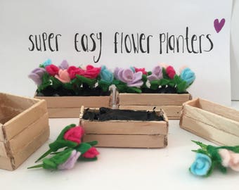 Miniature Flower Planters with soil no flowers