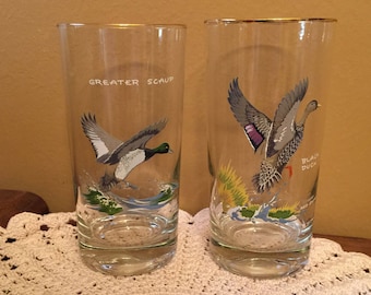 Duck Drinking Glasses Artist Ned Smith (Set of 2)